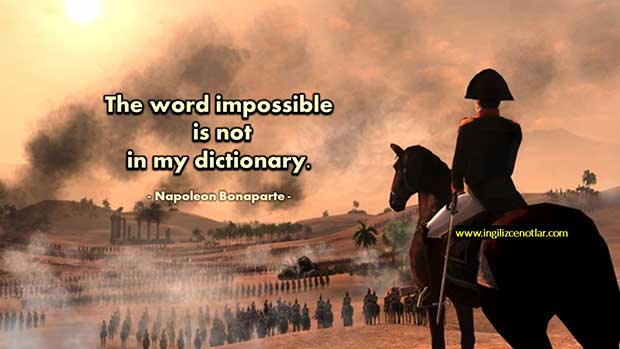 İngilizce-Napoleon-Bonaparte-İmkansız-sözcüğü-benim-sözlüğümde